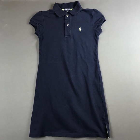 girls navy polo dress